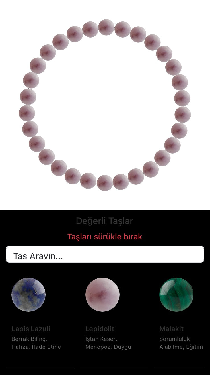 Özel Tasarım Elastik Misineli - 30 Taş - Özel Tasarım Görseli
