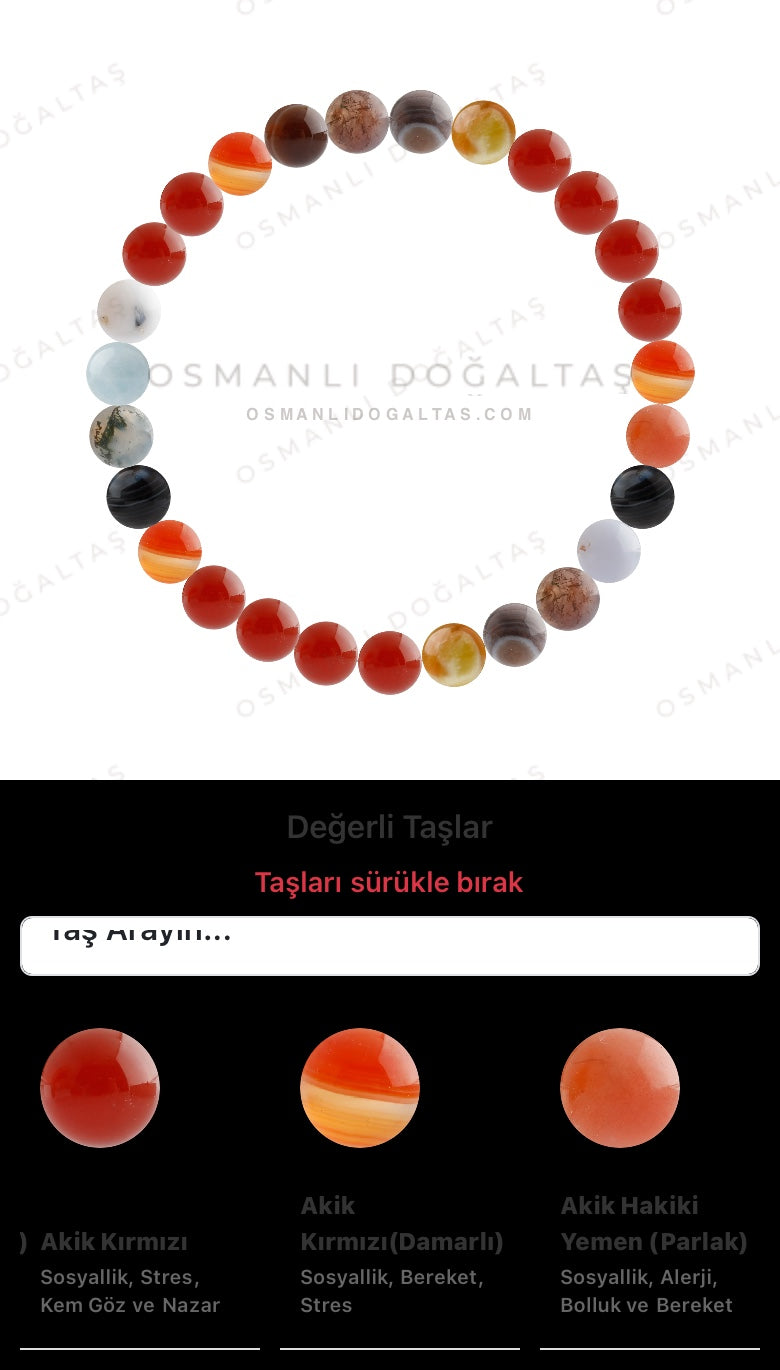 Özel Tasarım Elastik Misineli - 27 Taş - Özel Tasarım Görseli