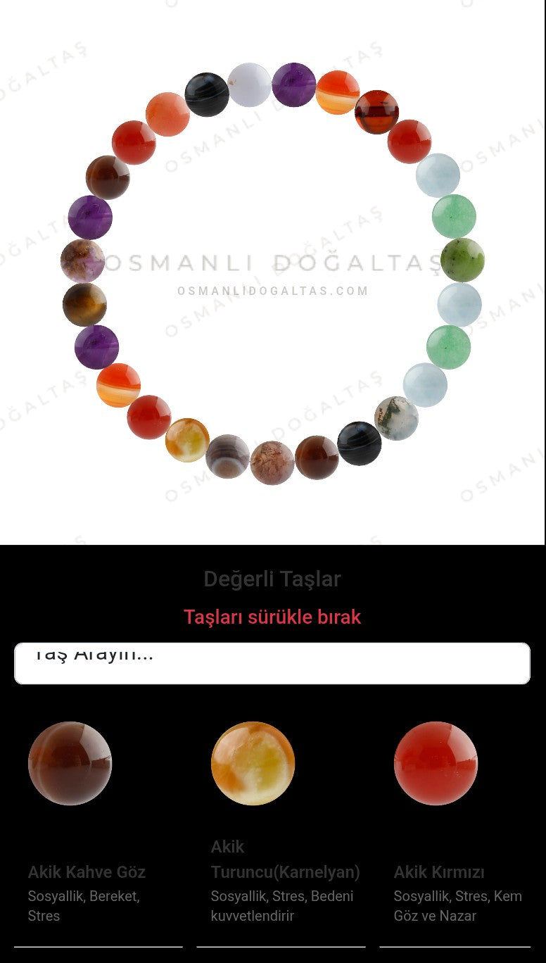 Özel Tasarım Elastik Misineli - 27 Taş - Özel Tasarım Görseli