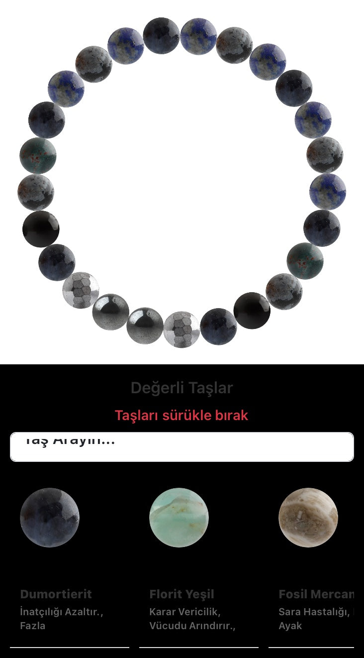 Özel Tasarım Elastik Misineli - 25 Taş - Özel Tasarım Görseli