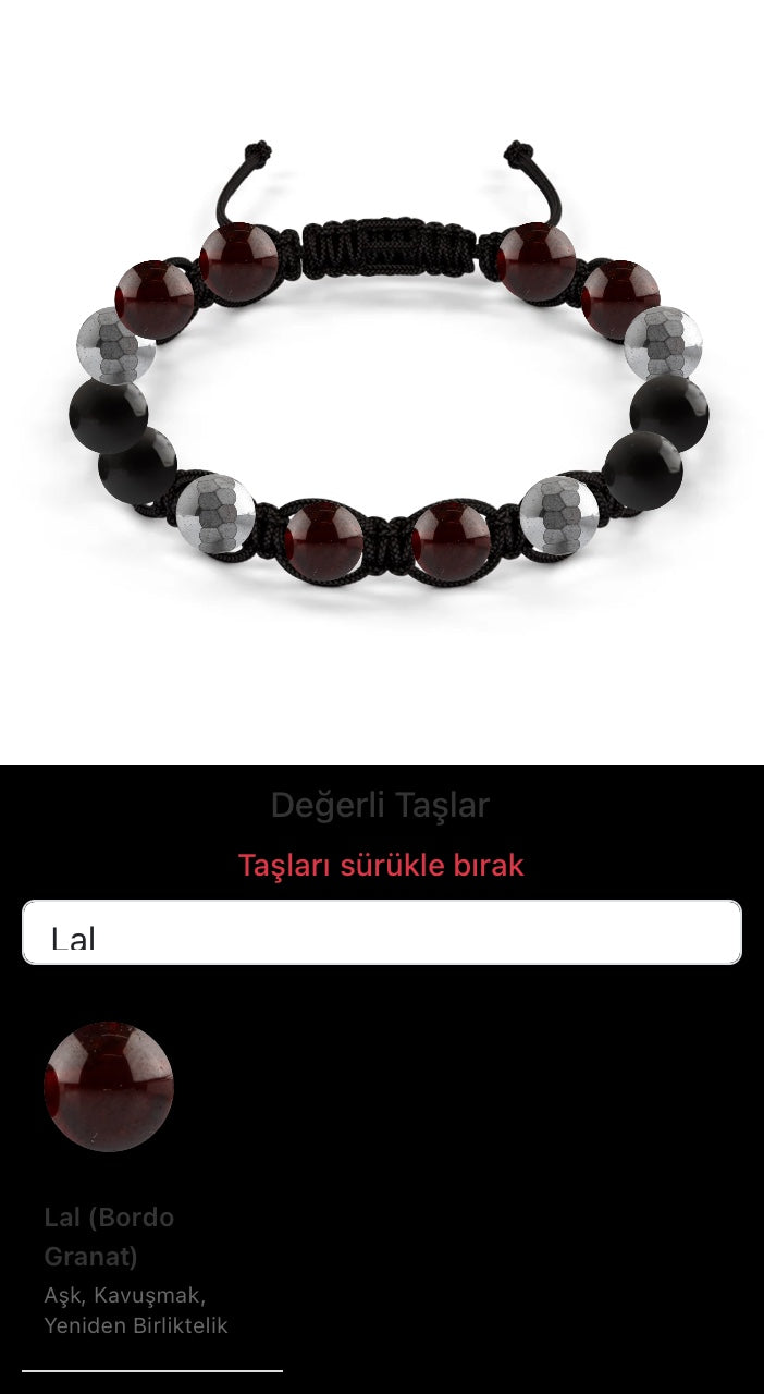 Özel Tasarım Makrome Bileklik - 14 Taş - Özel Tasarım Görseli