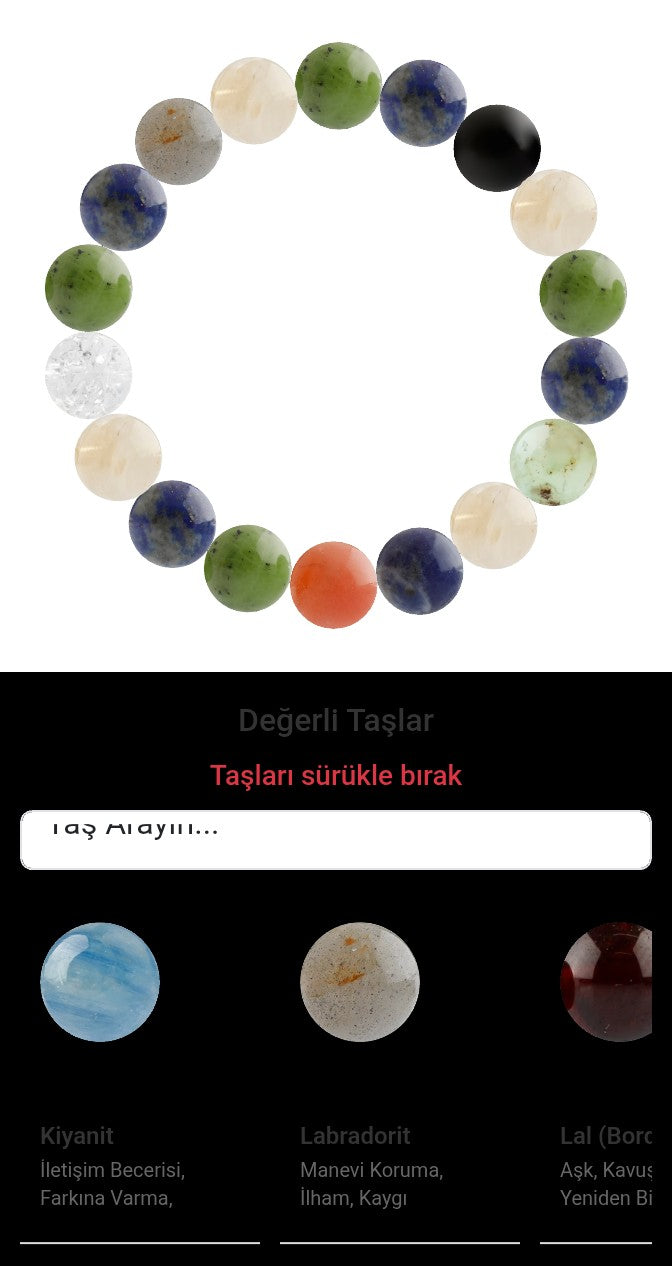 Özel Tasarım Elastik Misineli - 18 Taş - Özel Tasarım Görseli