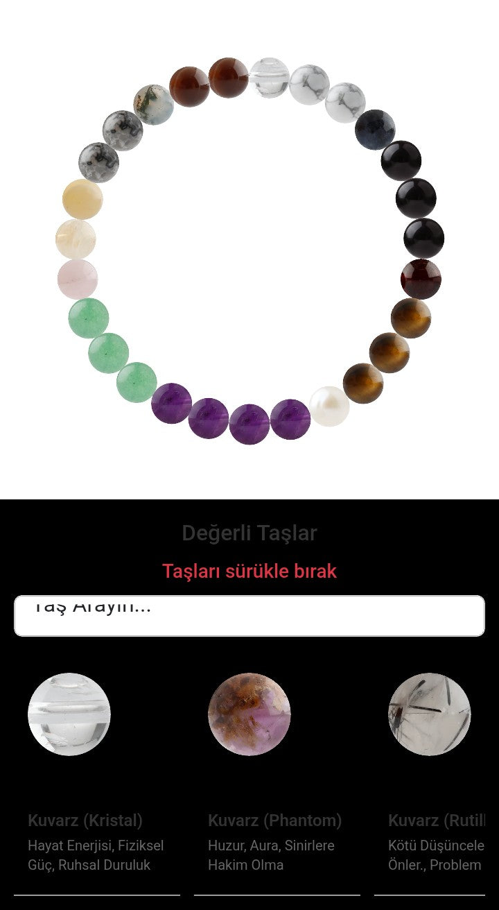 Özel Tasarım Elastik Misineli - 27 Taş