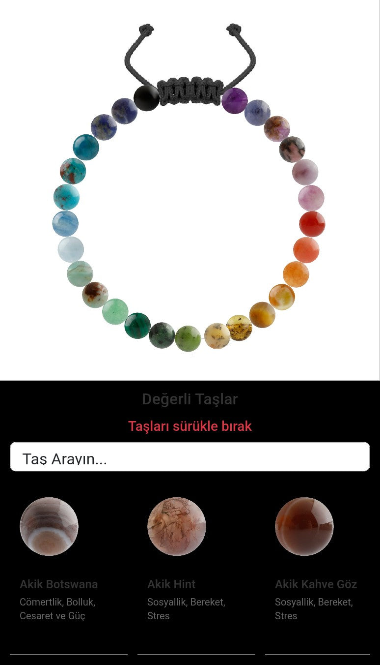 Özel Tasarım Merdiven Kapama Bileklik - 27 Taş - Özel Tasarım Görseli