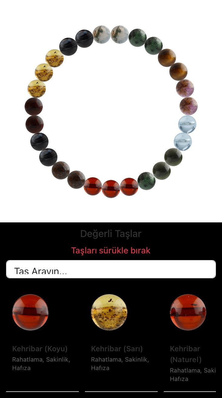 Özel Tasarım Elastik Misineli - 27 Taş