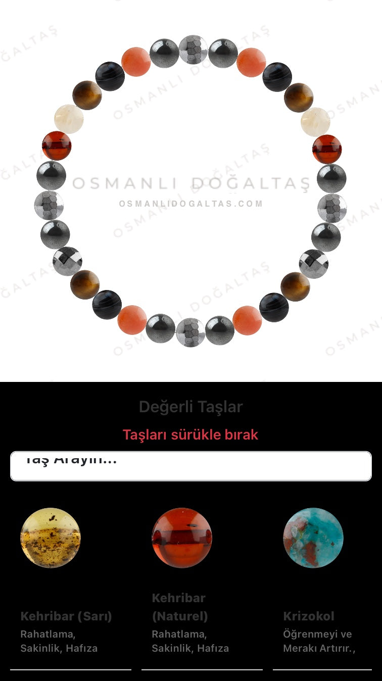 Özel Tasarım Elastik Misineli - 30 Taş - Özel Tasarım Görseli