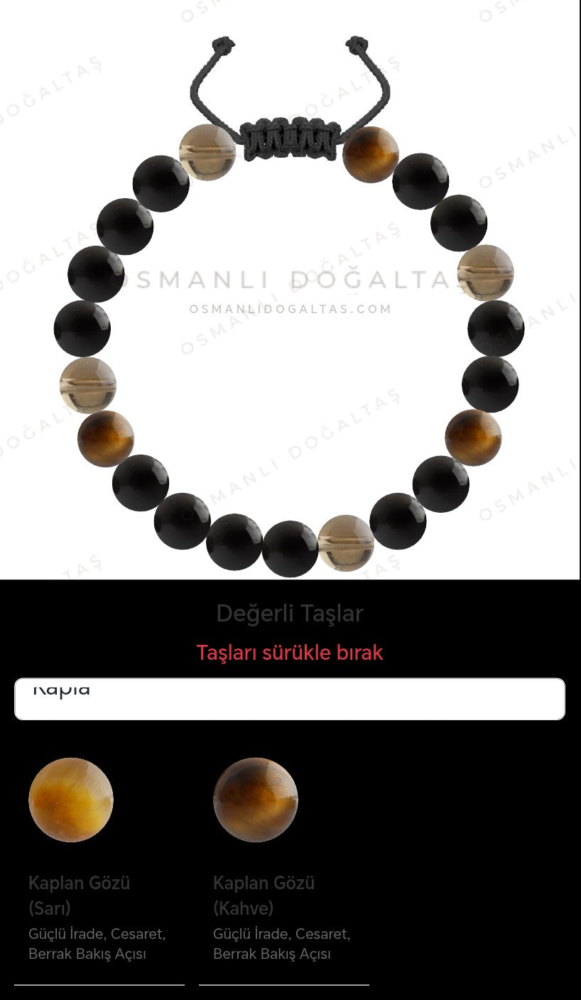 Özel Tasarım Merdiven Kapama Bileklik - 21 Taş - Özel Tasarım Görseli