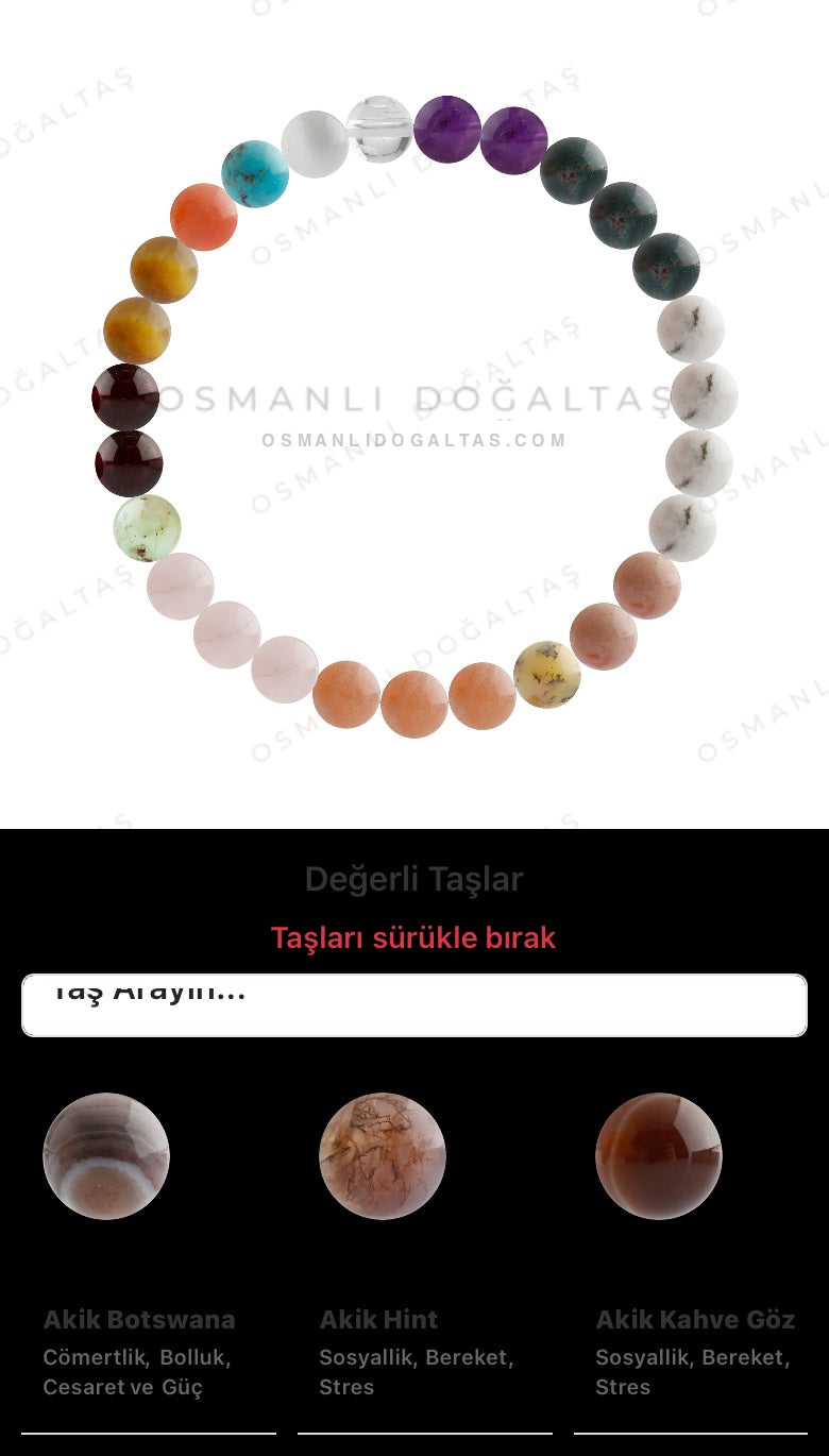 Özel Tasarım Elastik Misineli - 27 Taş - Özel Tasarım Görseli