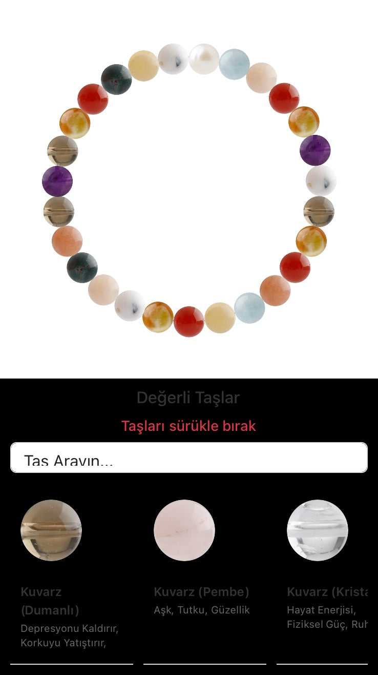 Özel Tasarım Elastik Misineli - 27 Taş - Özel Tasarım Görseli