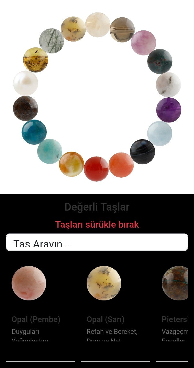Özel Tasarım Elastik Misineli - 18 Taş - Özel Tasarım Görseli