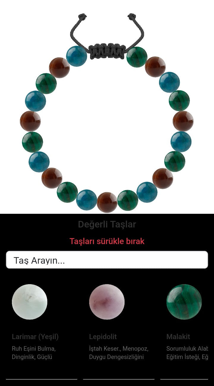 Özel Tasarım Merdiven Kapama Bileklik - 21 Taş - Özel Tasarım Görseli