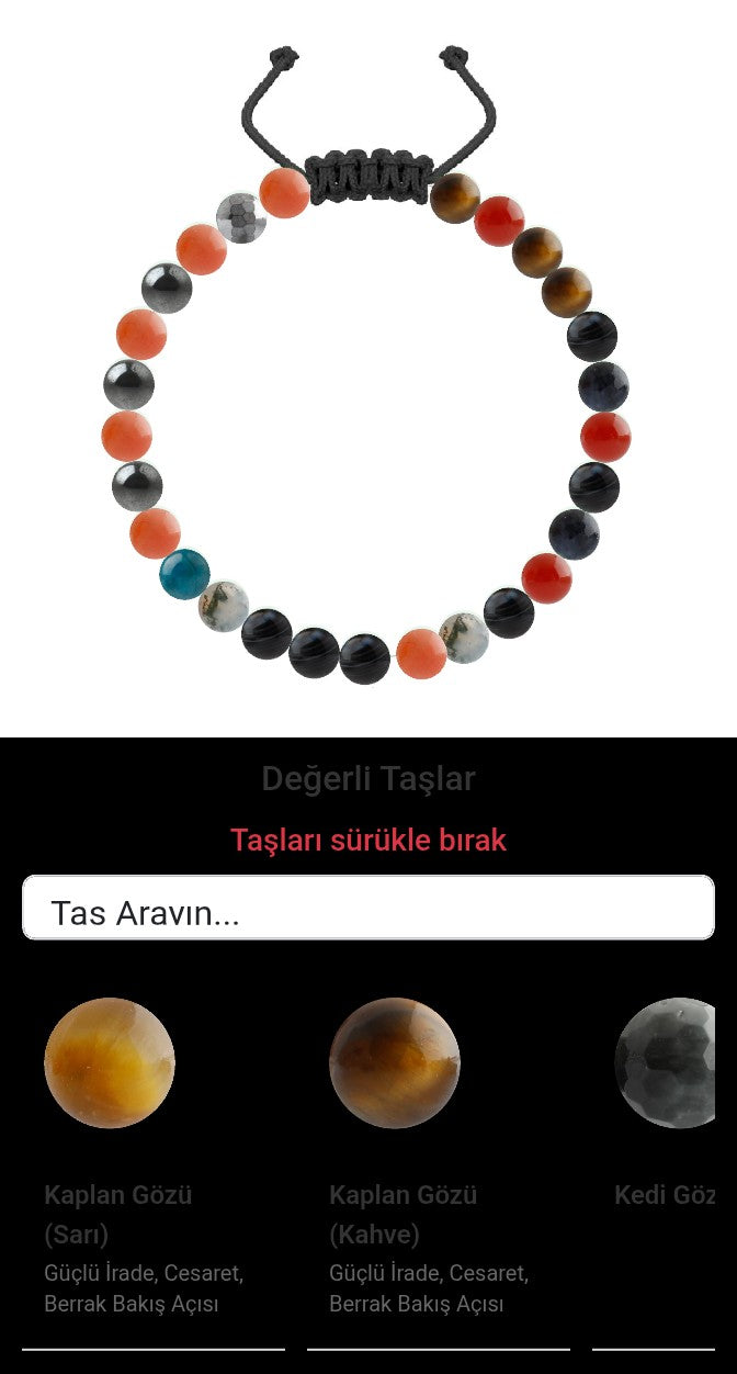Özel Tasarım Merdiven Kapama Bileklik - 27 Taş - Özel Tasarım Görseli