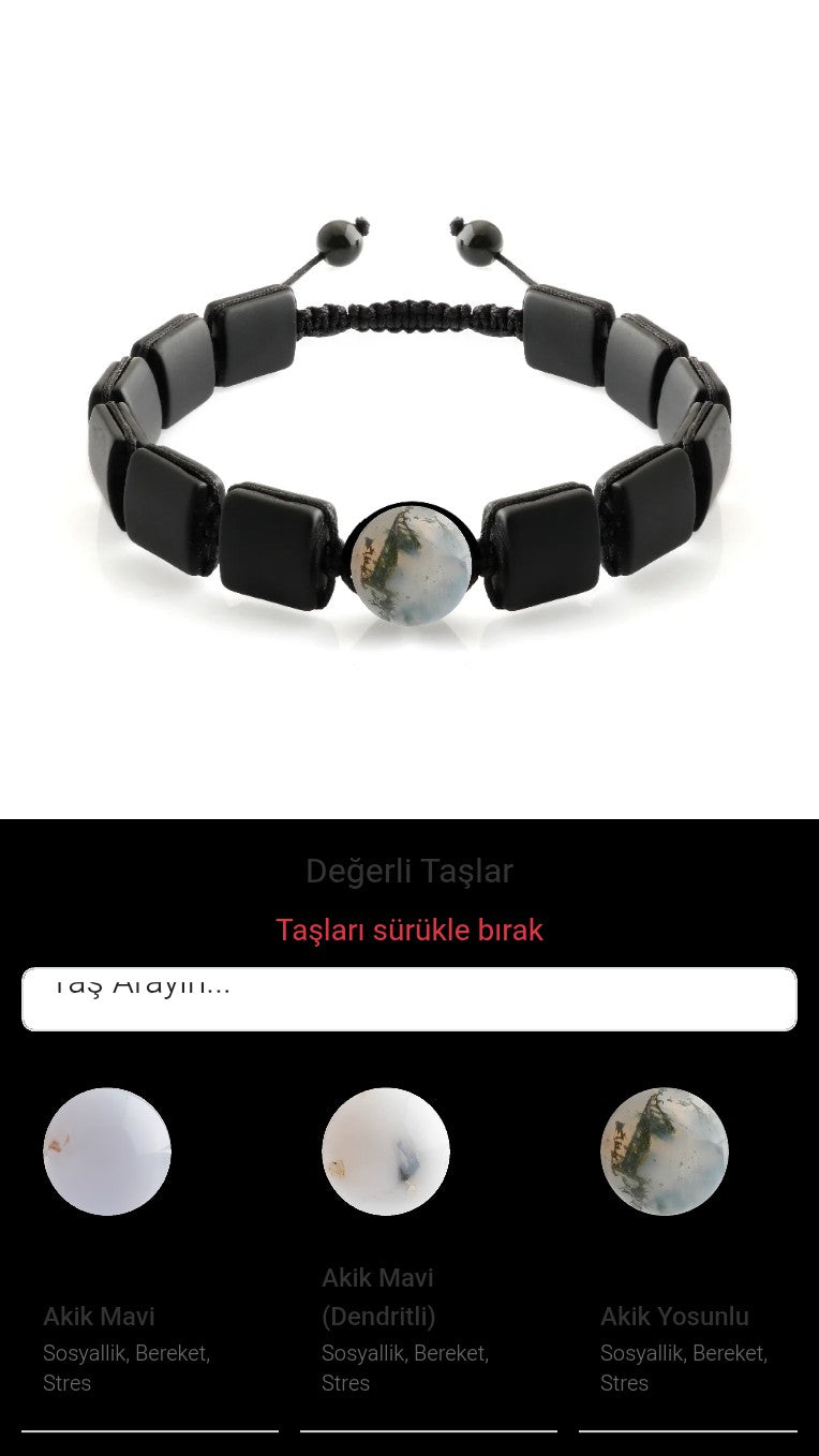 Özel Tasarım Kare Kesim Obsidyen - 1 Taş - Özel Tasarım Görseli
