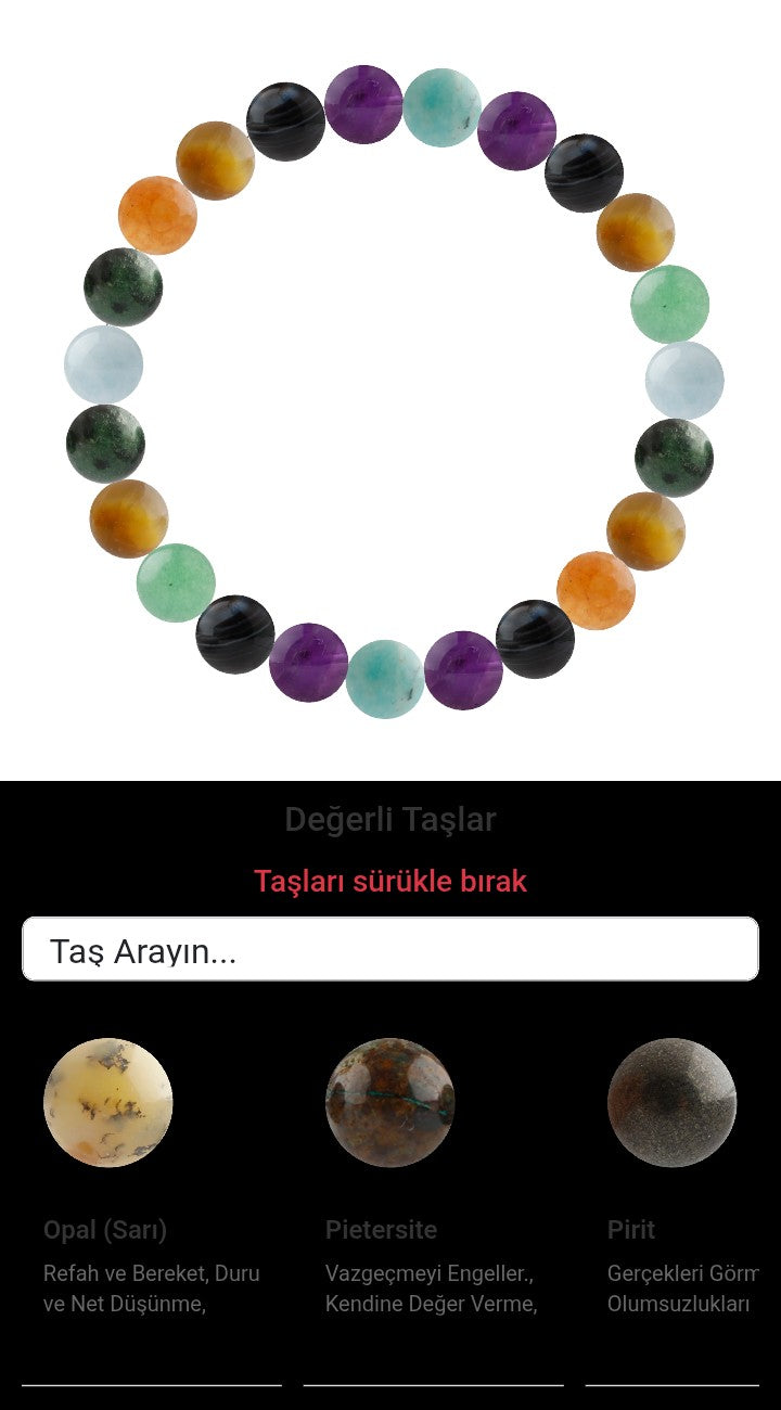 Özel Tasarım Elastik Misineli - 23 Taş - Özel Tasarım Görseli