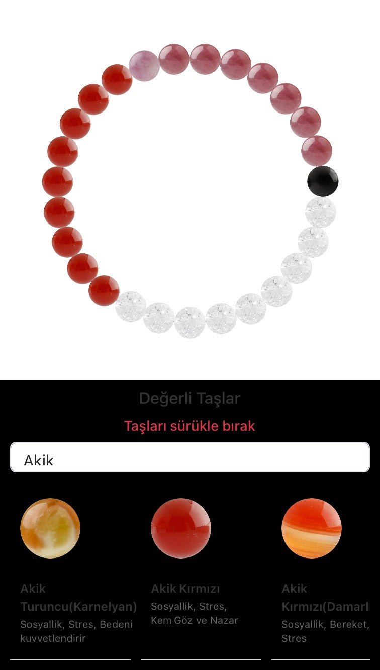 Özel Tasarım Elastik Misineli - 27 Taş - Özel Tasarım Görseli