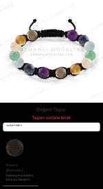 Özel Tasarım Makrome Bileklik - 14 Taş - Özel Tasarım Görseli
