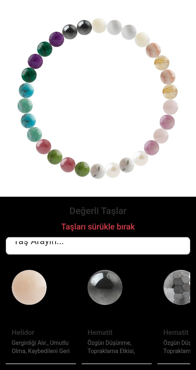 Özel Tasarım Elastik Misineli - 30 Taş - Özel Tasarım Görseli