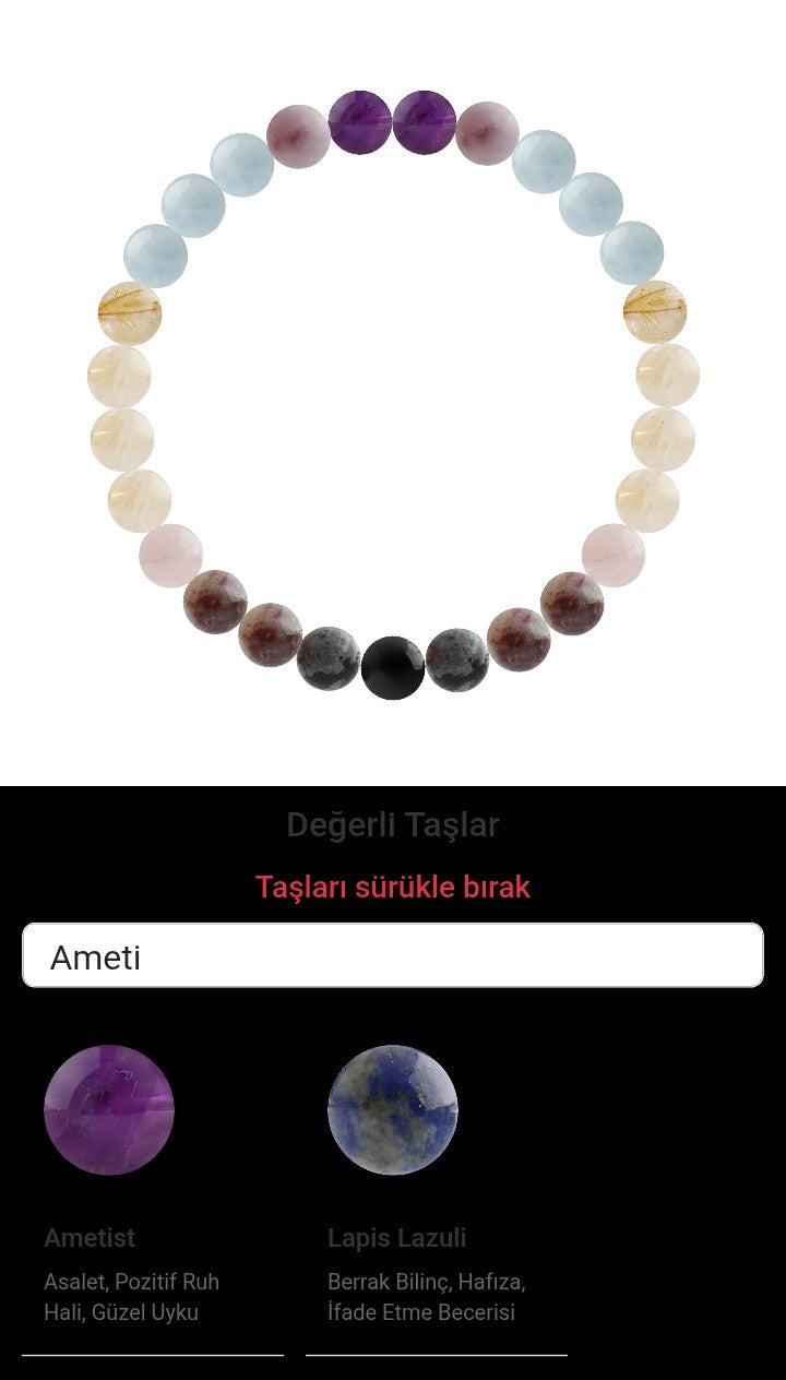 Özel Tasarım Elastik Misineli - 27 Taş - Özel Tasarım Görseli