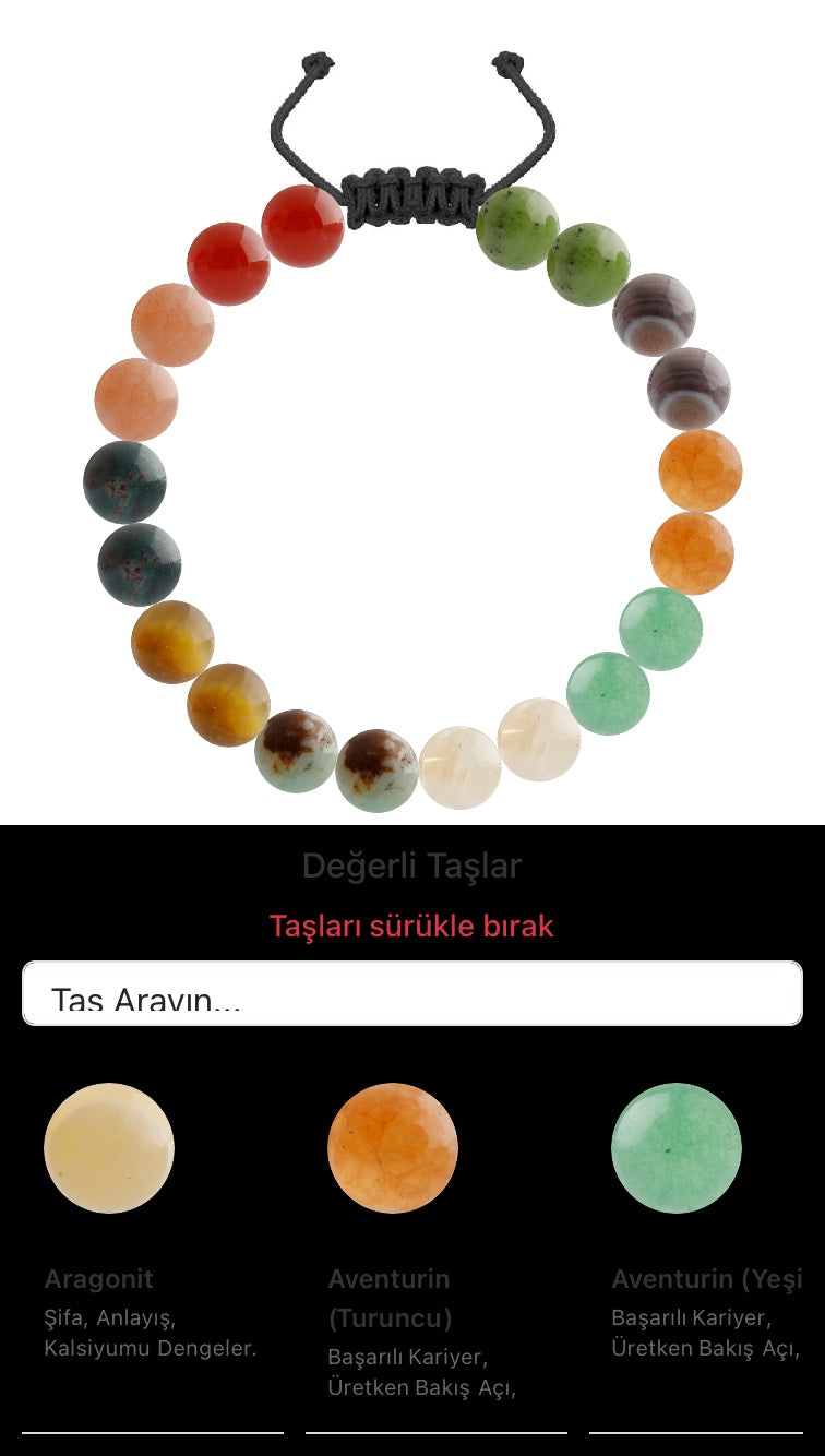 Özel Tasarım Merdiven Kapama Bileklik - 20 Taş - Özel Tasarım Görseli