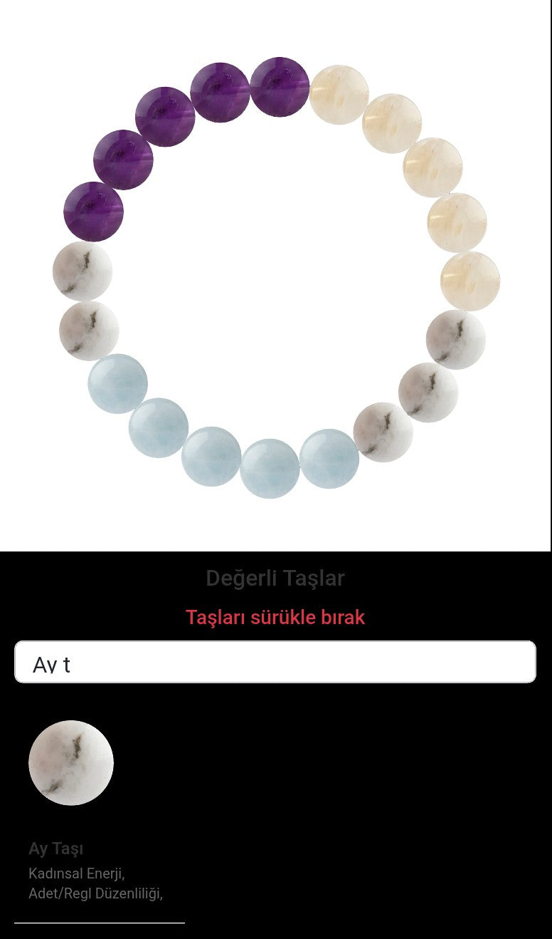 Özel Tasarım Elastik Misineli - 20 Taş - Özel Tasarım Görseli