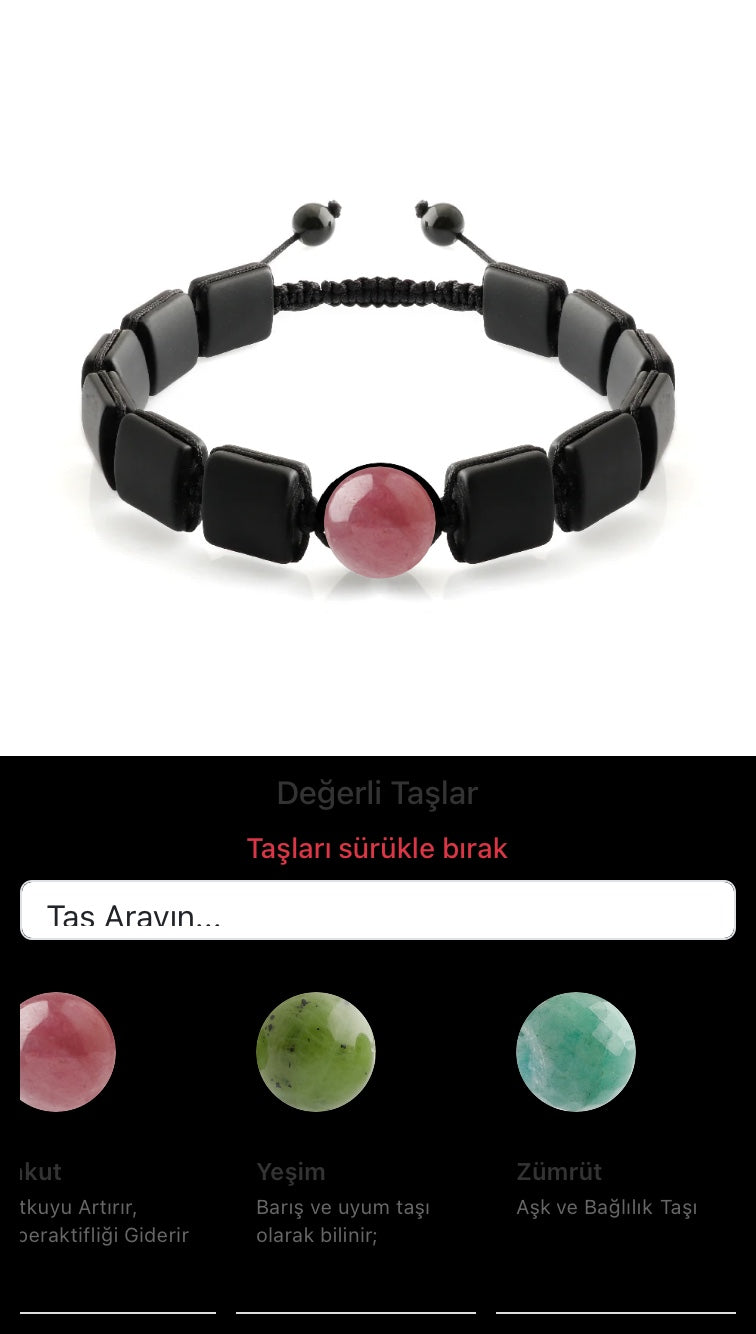 Özel Tasarım Kare Kesim Obsidyen - 1 Taş - Özel Tasarım Görseli
