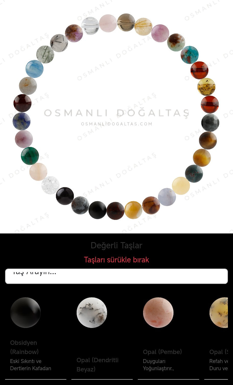 Özel Tasarım Elastik Misineli - 33 Taş - Özel Tasarım Görseli