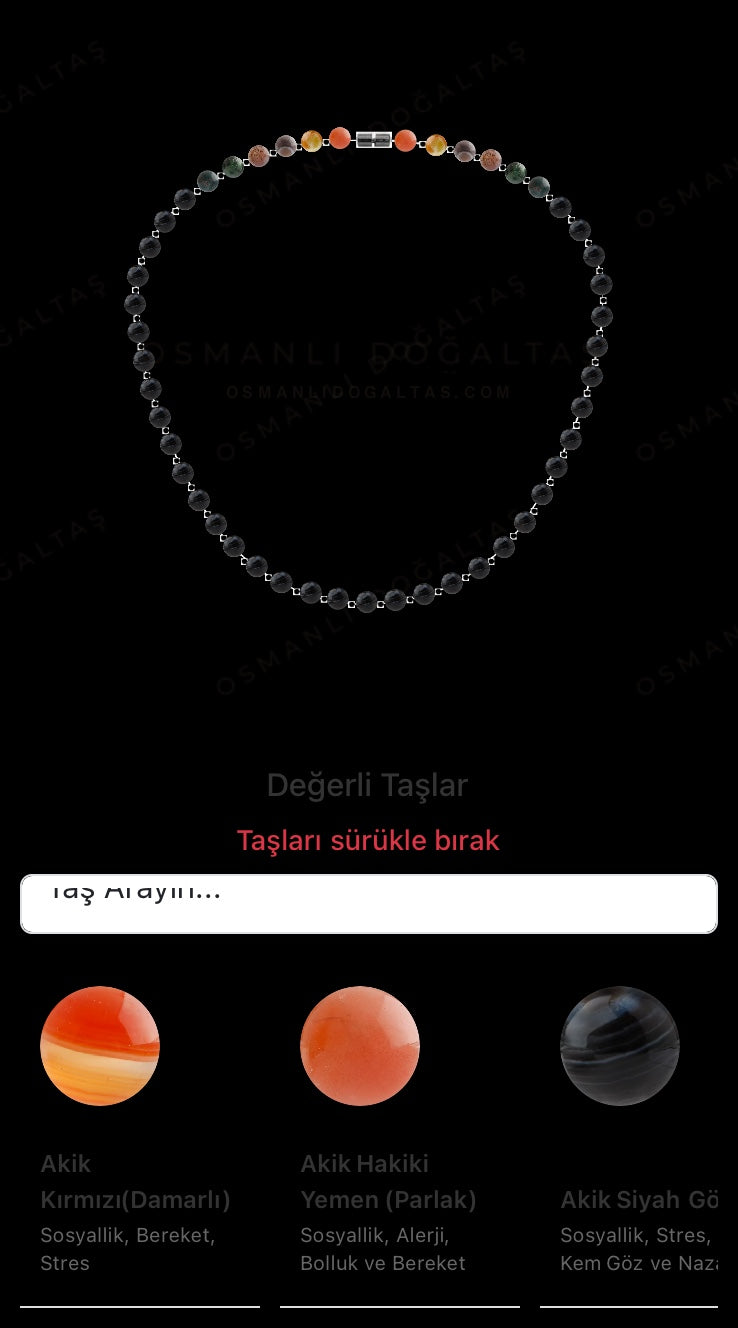 Özel Tasarım Kolye - 48 Taş - Özel Tasarım Görseli
