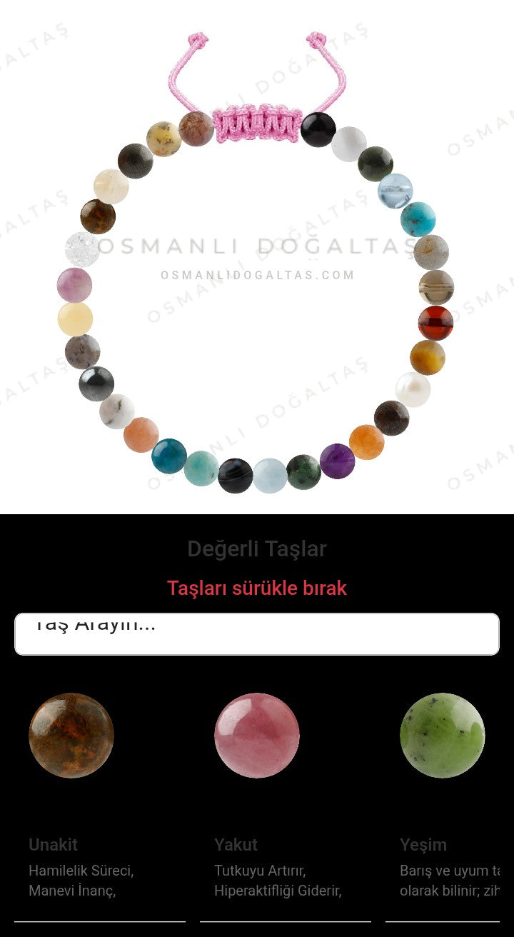 Özel Tasarım Merdiven Kapama Bileklik - 30 Taş - Özel Tasarım Görseli