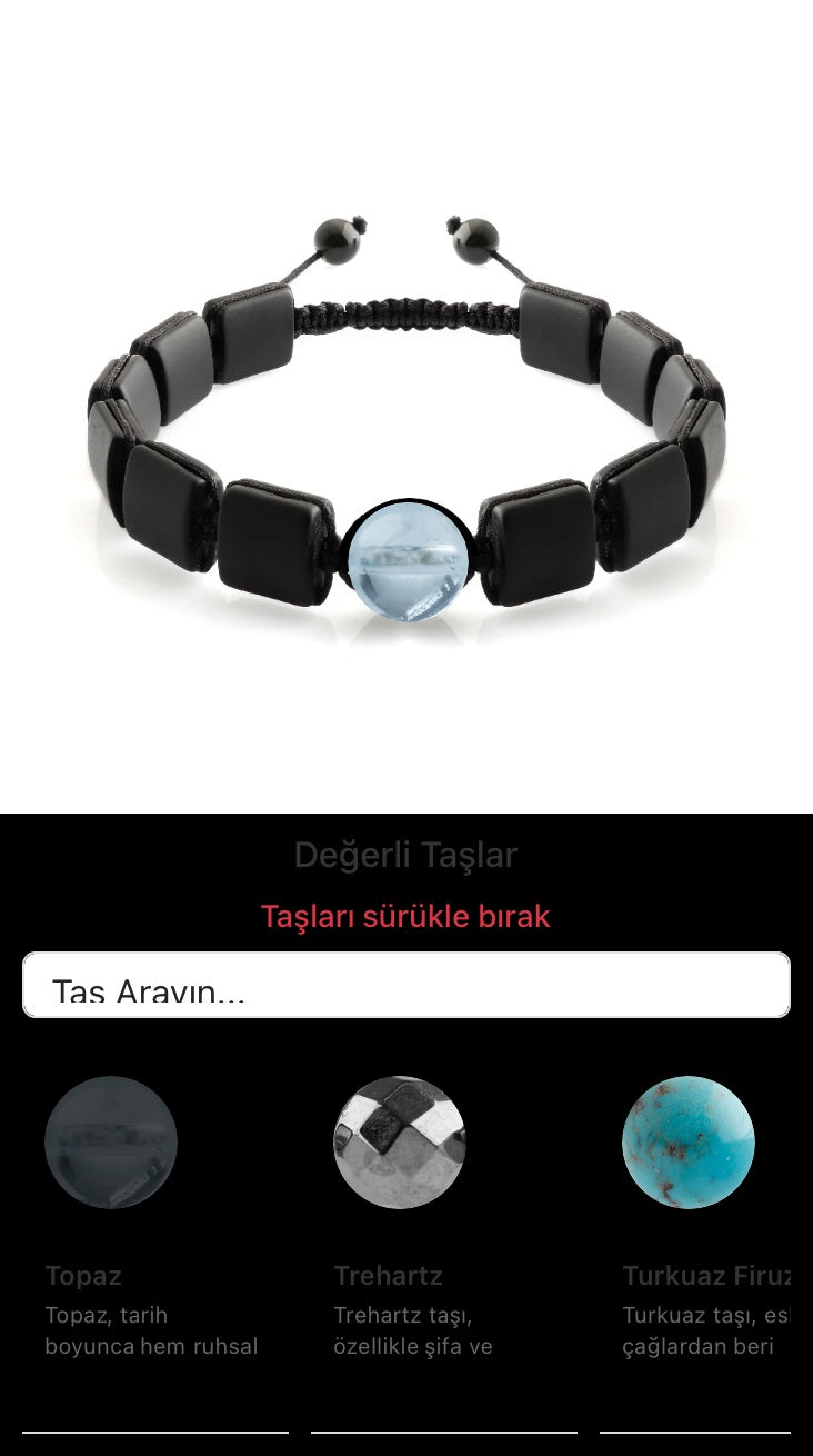 Özel Tasarım Kare Kesim Obsidyen - 1 Taş - Özel Tasarım Görseli