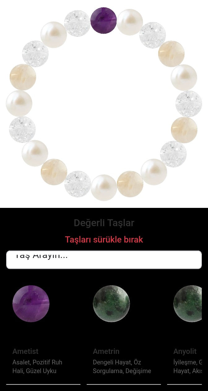 Özel Tasarım Elastik Misineli - 20 Taş - Özel Tasarım Görseli