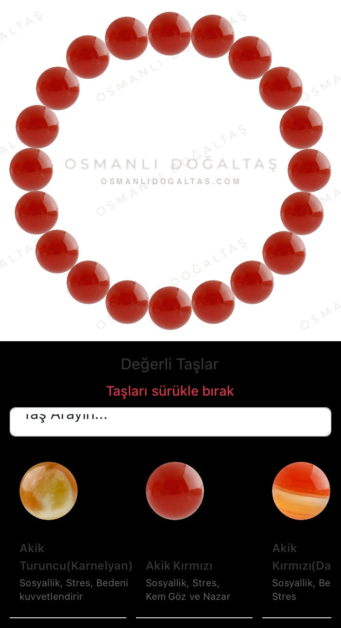 Özel Tasarım Elastik Misineli - 20 Taş - Özel Tasarım Görseli