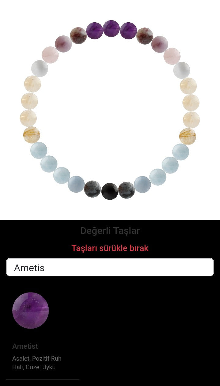 Özel Tasarım Elastik Misineli - 30 Taş - Özel Tasarım Görseli