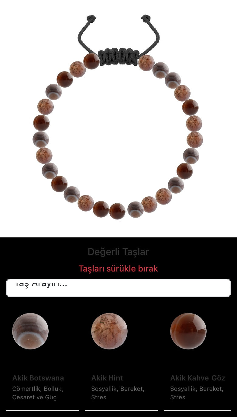 Özel Tasarım Merdiven Kapama Bileklik - 27 Taş - Özel Tasarım Görseli
