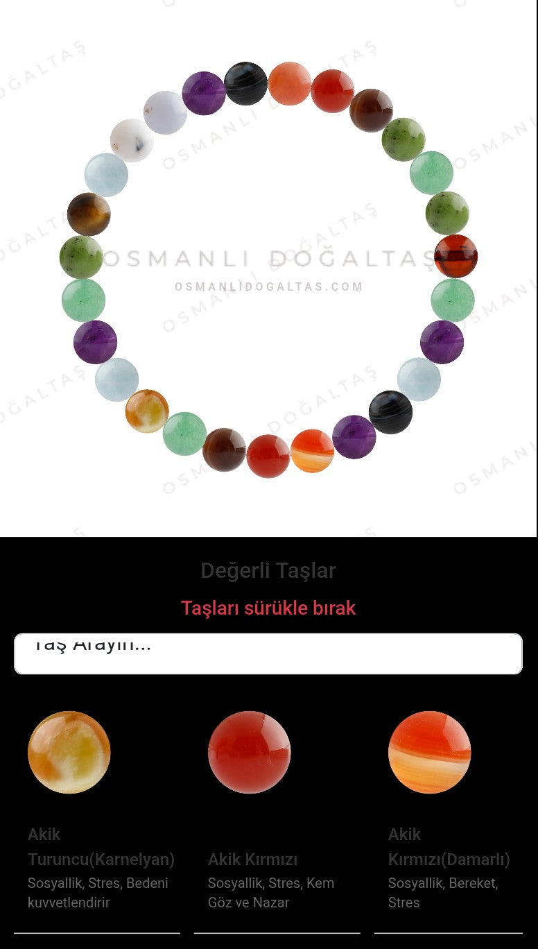 Özel Tasarım Elastik Misineli - 27 Taş - Özel Tasarım Görseli