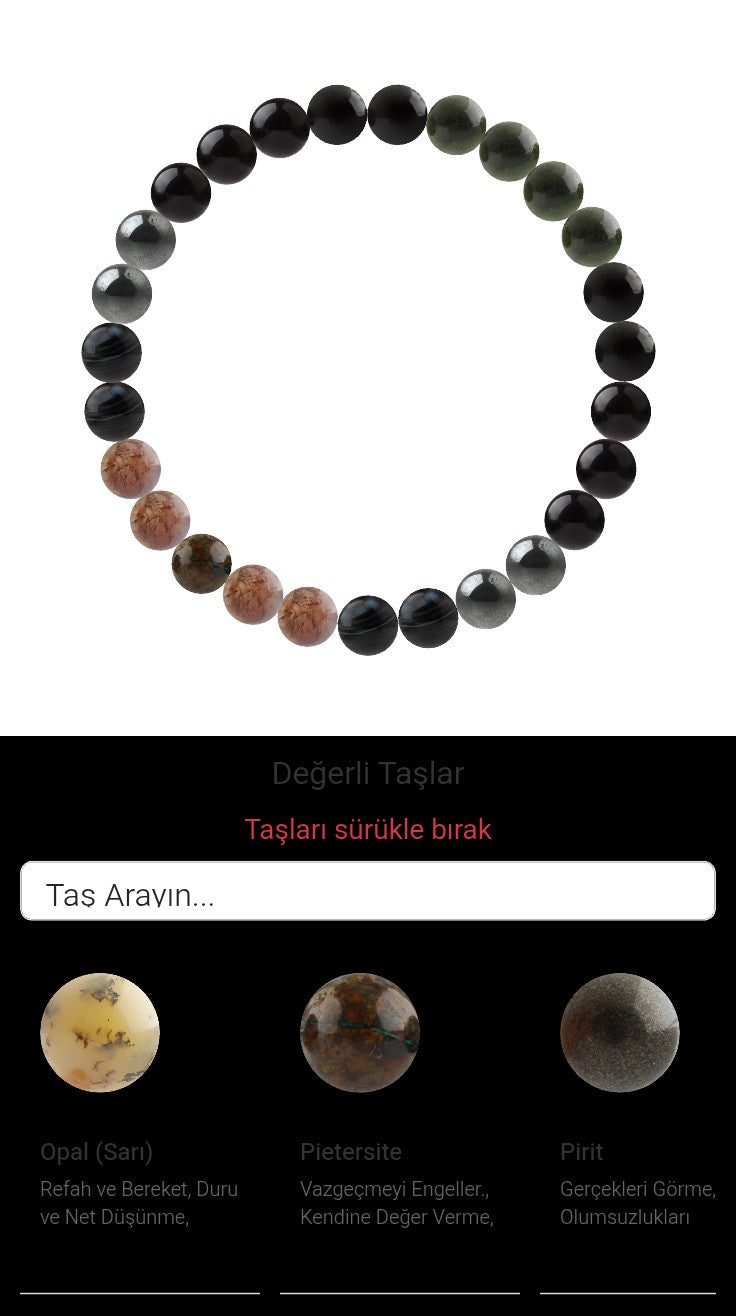 Özel Tasarım Elastik Misineli - 27 Taş - Özel Tasarım Görseli