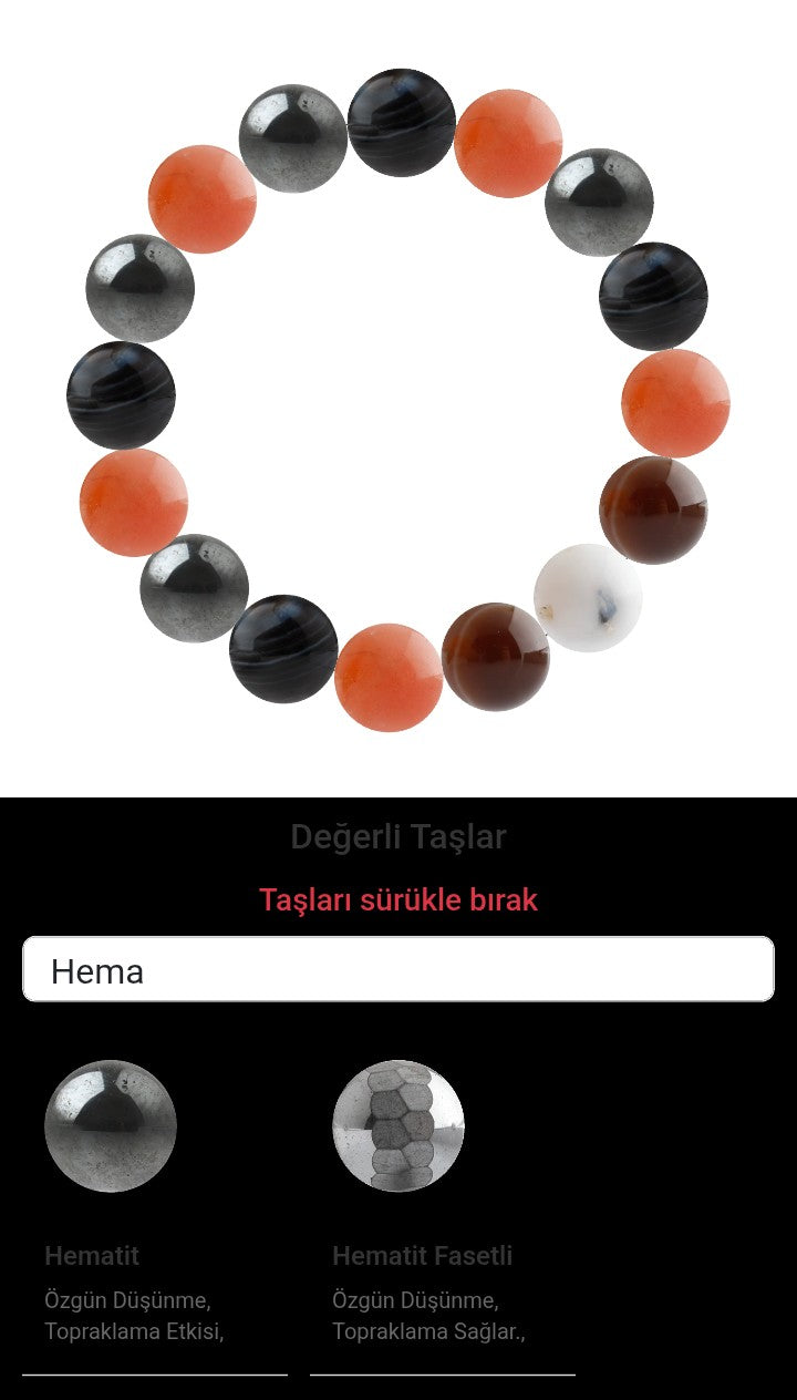 Özel Tasarım Elastik Misineli - 16 Taş - Özel Tasarım Görseli