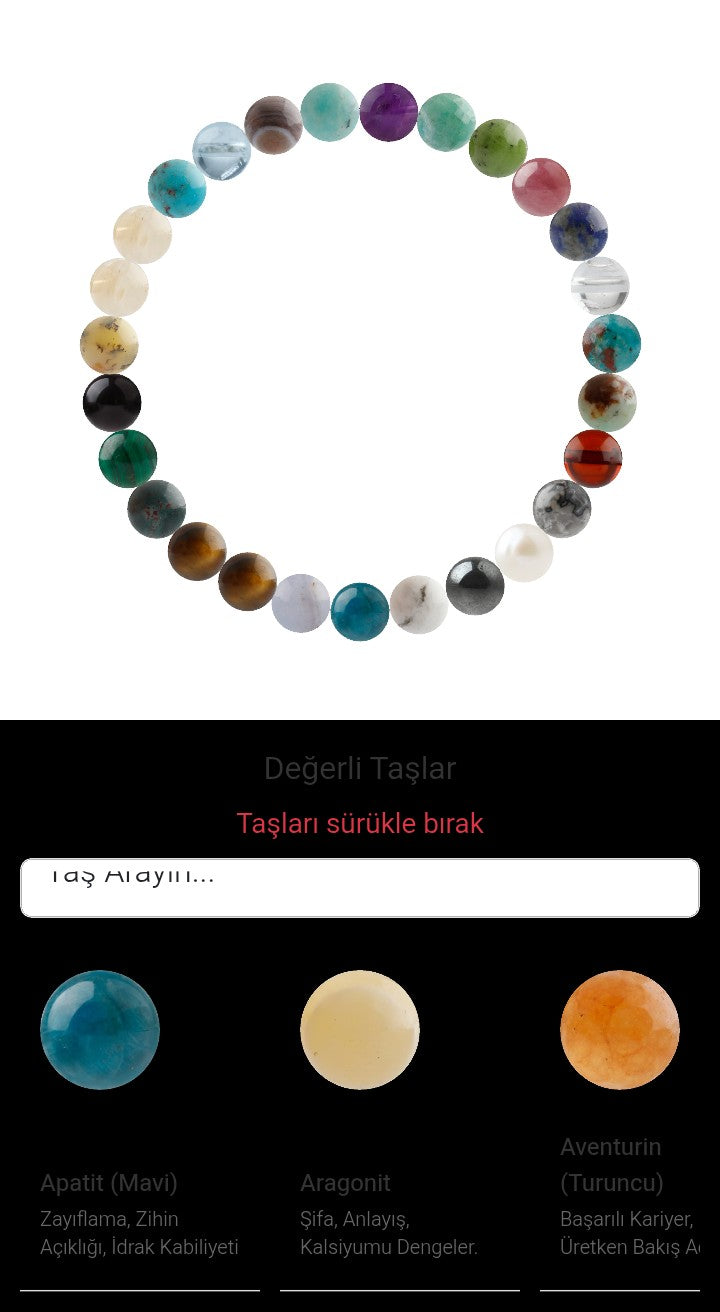 Özel Tasarım Elastik Misineli - 27 Taş - Özel Tasarım Görseli