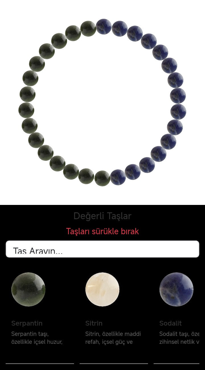 Özel Tasarım Elastik Misineli - 30 Taş - Özel Tasarım Görseli