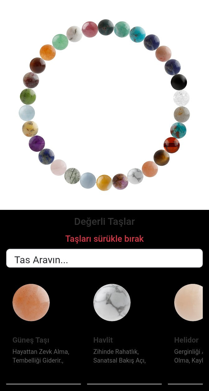 Özel Tasarım Elastik Misineli - 30 Taş - Özel Tasarım Görseli