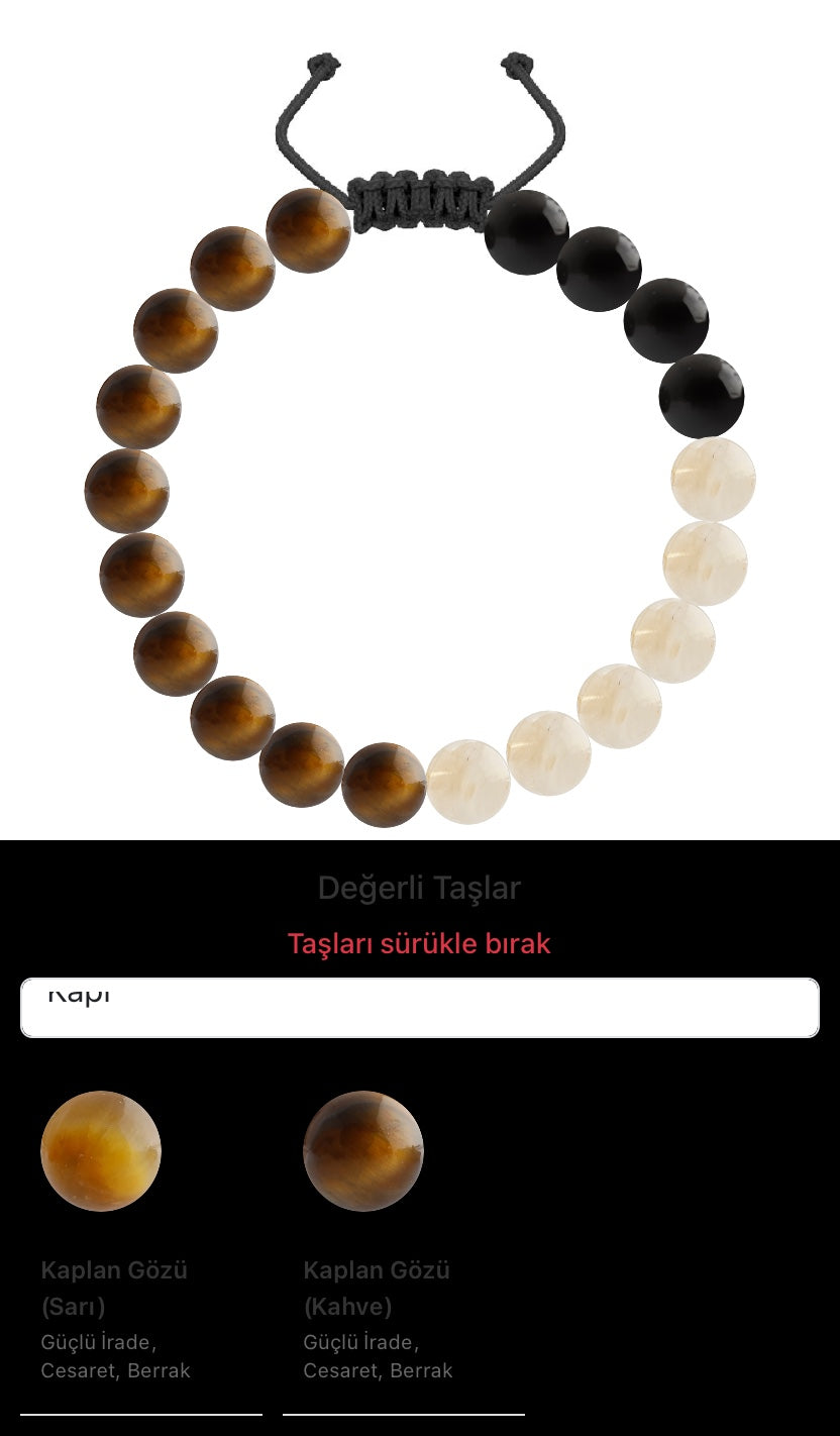 Özel Tasarım Merdiven Kapama Bileklik - 20 Taş - Özel Tasarım Görseli