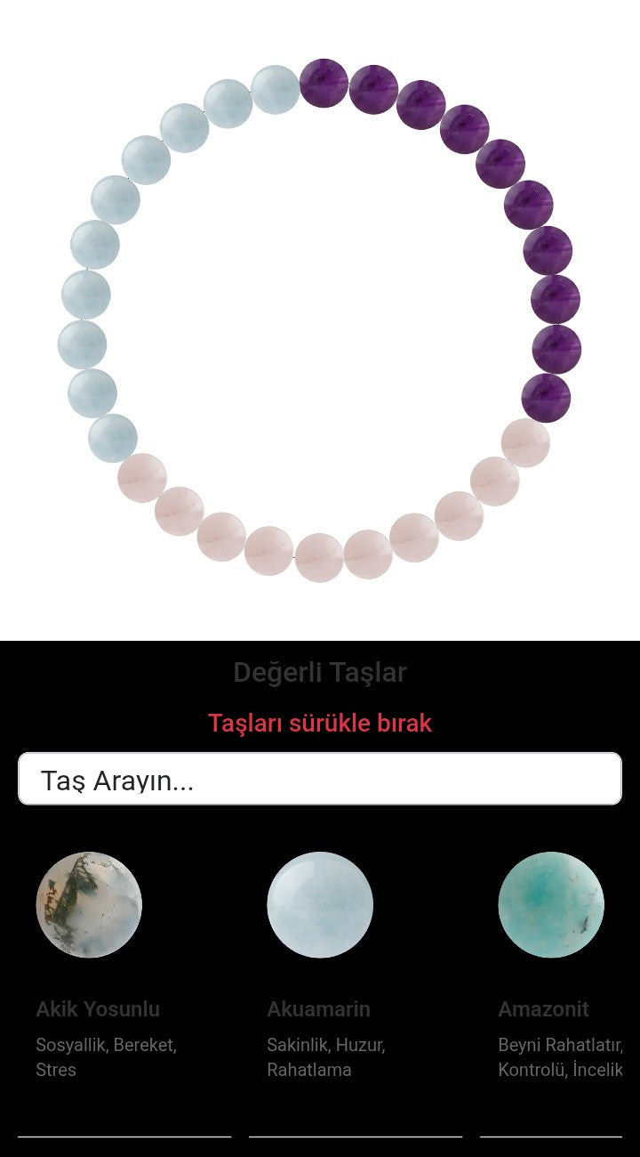 Özel Tasarım Elastik Misineli - 30 Taş - Özel Tasarım Görseli