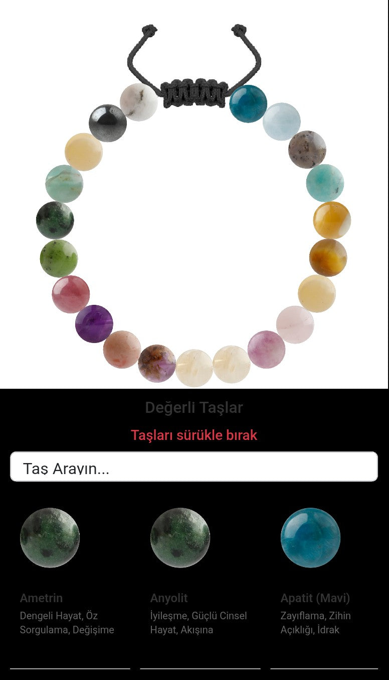 Özel Tasarım Merdiven Kapama Bileklik - 21 Taş - Özel Tasarım Görseli