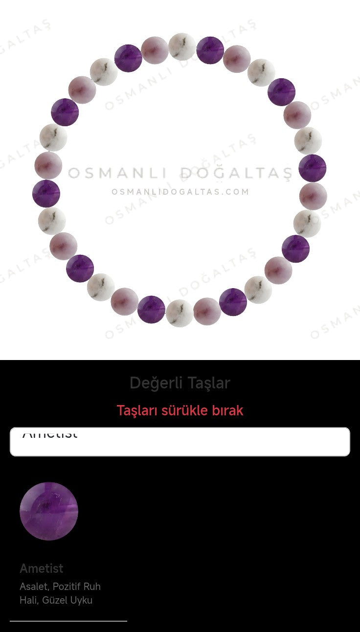 Özel Tasarım Elastik Misineli - 30 Taş - Özel Tasarım Görseli