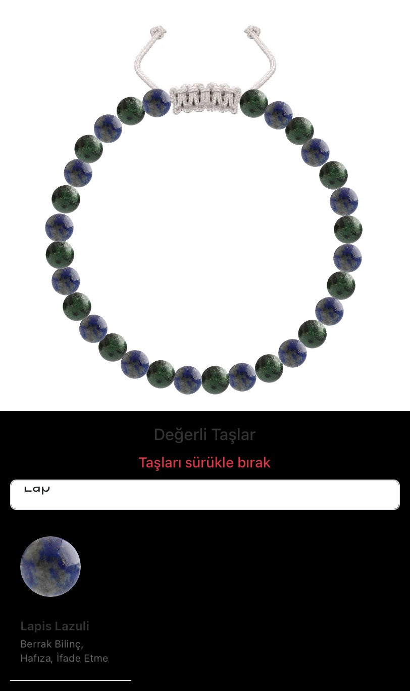 Özel Tasarım Merdiven Kapama Bileklik - 30 Taş - Özel Tasarım Görseli