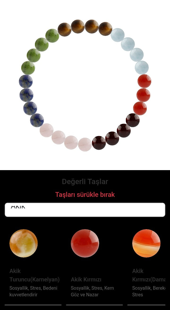 Özel Tasarım Elastik Misineli - 27 Taş - Özel Tasarım Görseli