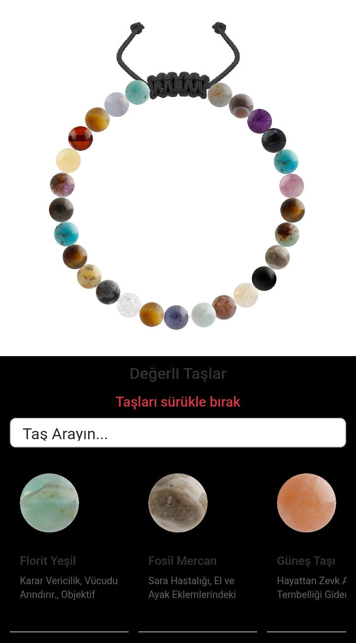 Özel Tasarım Merdiven Kapama Bileklik - 27 Taş - Özel Tasarım Görseli