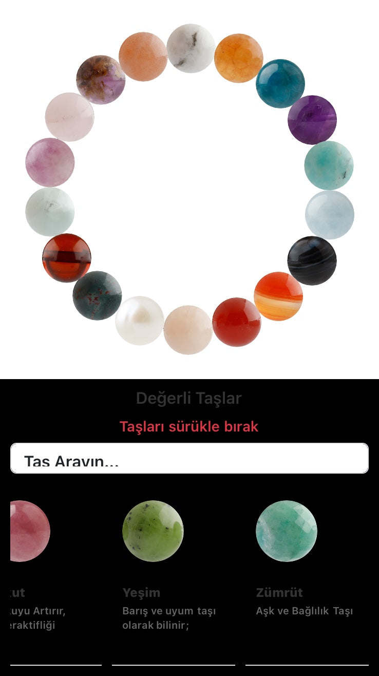 Özel Tasarım Elastik Misineli - 18 Taş - Özel Tasarım Görseli