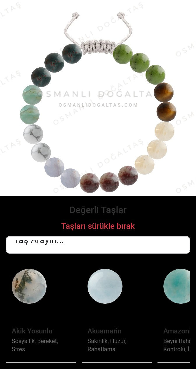Özel Tasarım Merdiven Kapama Bileklik - 20 Taş - Özel Tasarım Görseli