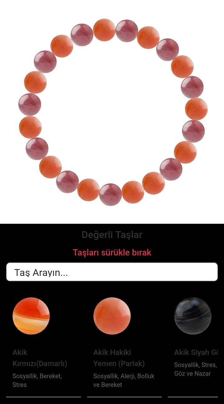 Özel Tasarım Elastik Misineli - 23 Taş - Özel Tasarım Görseli