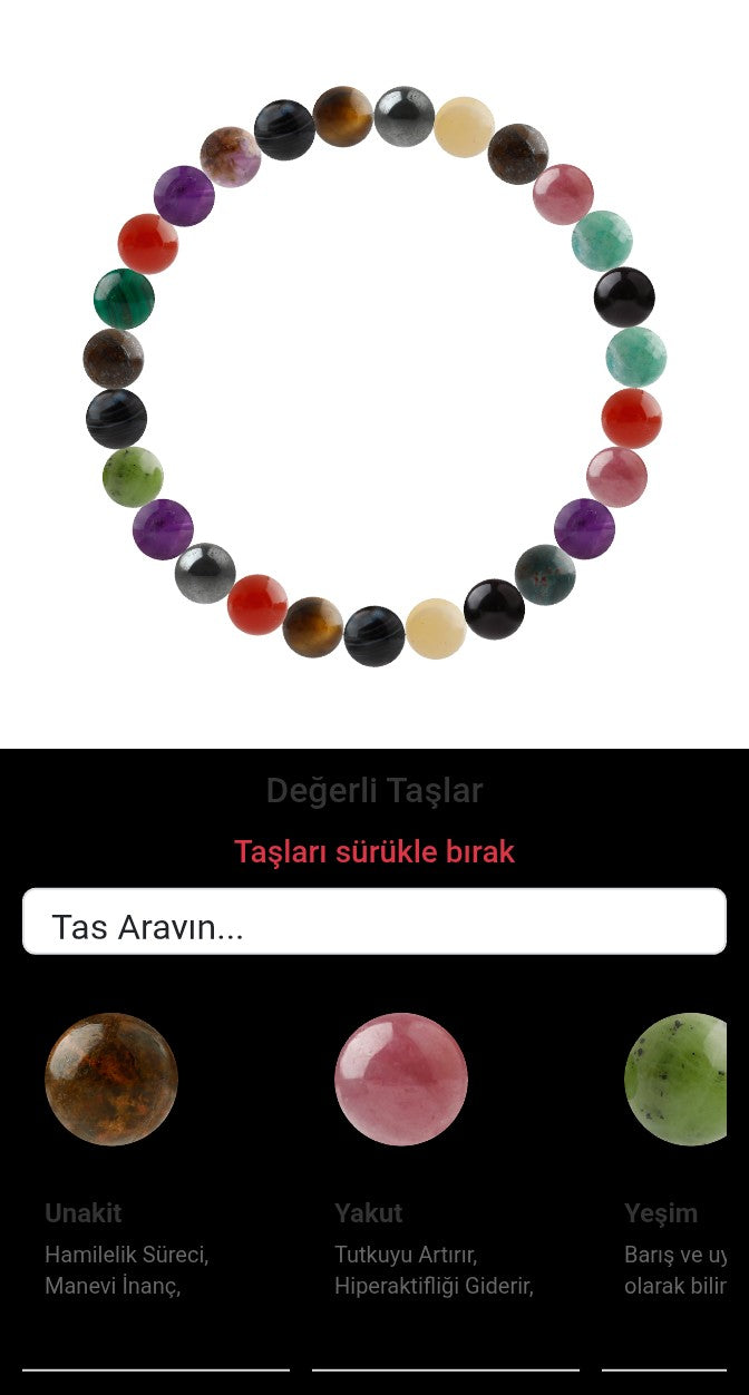 Özel Tasarım Elastik Misineli - 27 Taş - Özel Tasarım Görseli